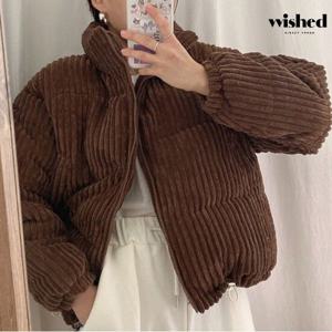 [위시드]골덴 하이넥 데일리 집업 패딩 점퍼 (WIACJP011)