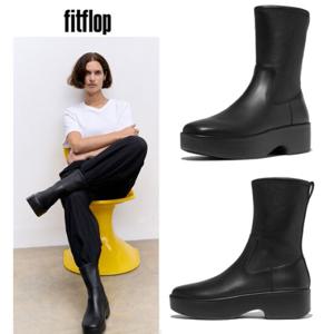 핏플랍 FITFLOP FFSO4F622BK 24FW F-루마 레더 여성 앵클부츠 블랙