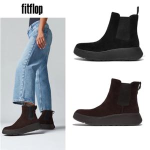 핏플랍 FITFLOP FFSO4F605BB 24FW F-모드 첼시 스웨이드 여성 앵클부츠 블랙