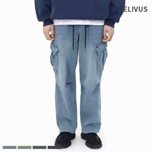 빌리버스 남성 겨울 데님 팬츠 밴딩 카고팬츠 BBJ105