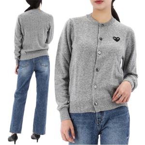 24FW 꼼데가르송 블랙 하트 와펜 가디건 AXN023 GREY