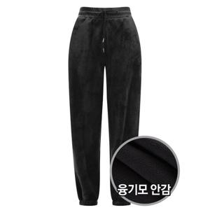 [샵앤]여성 방한 융 기모 허리밴딩 트레이닝 조거 팬츠 WNW-WPT-20214-블랙