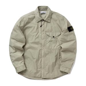 24FW 스톤아일랜드 와펜 패치 크링클랩스 오버셔츠 베이지 8115Q0123 V0097