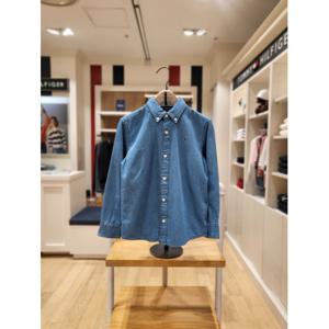 타미힐피거칠드런 T42F0HSH110BT1 면 데님 셔츠
