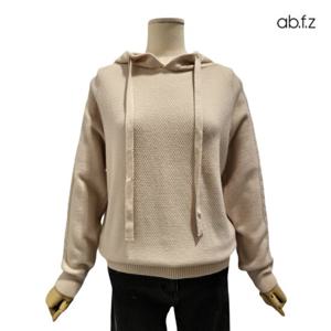 [에이비에프지]꽈베기 포인트 긴팔 후드 니트 APZ1HW45A