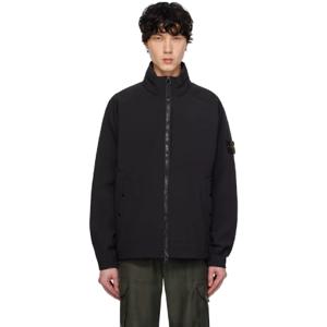 25 SS 스톤아일랜드 남성 블랙 라이트 소프트 쉘 재킷 251828M180052