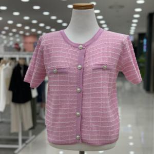 [숲]진주 단추 포인트 반팔 카디건/OA5GDT4A
