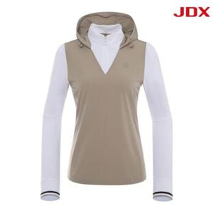 JDX HC08 우븐 믹스 후드 반집업 X2TLV5443(WH)