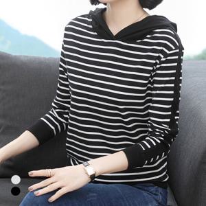 KARRA 사이드라인배색후드티셔츠_A5S0490