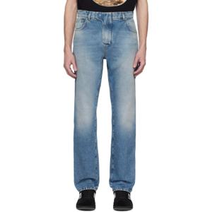25 SS 발망 남성 블루 레귤러 핏 데님 진 251251M186007