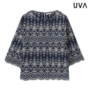 [우바][UVA]플라워 펀칭 블라우스 (UP1BA026L0)