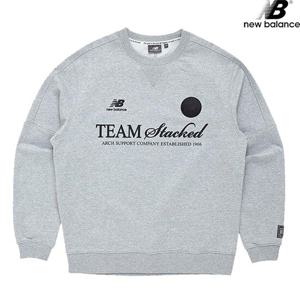 [뉴발란스] NBNCD22363-MG TEAM STACKED 맨투맨 남녀공용 긴팔티