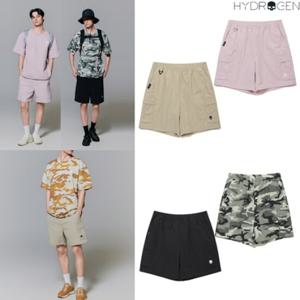 (하이드로겐)남여공용 유니 우븐 셋업라인 하의 데일리 카고포켓 카라비너 반바지 팬츠 H31E2PS229