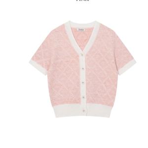 [르샵]l1f22kpo010조직 변형 반팔 니트 가디건