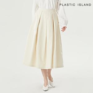 플라스틱아일랜드 핀턱 롱 스커트 (PQTWS003)