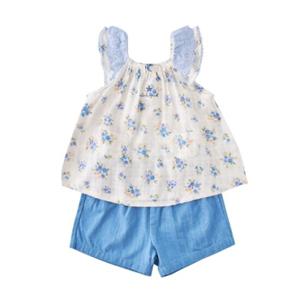 밍크뮤8 25SS BL 블루밍플라워데님상하SET (3531361006) HJ