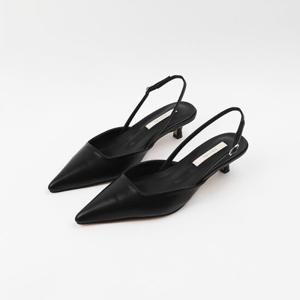 [신난다슈] 여성 슬링백힐 4cm 스틸레토 슬링백 샌들 구두 펌프스힐 미들힐 AG257815 블랙