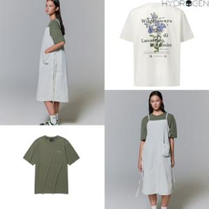 (하이드로겐)남여 공용 유니 헤리티지 돌로미테 들꽃 플라워 시리즈 빅 그래픽 반팔 티셔츠 H31E2TR242