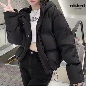 [위시드]데일리 스트링 집업 후드 숏 패딩 점퍼 (WIADJP053)