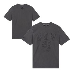 [NBA] GSW 피그먼트 패치워크 반팔티셔츠 (다크그레이) N252TS123P