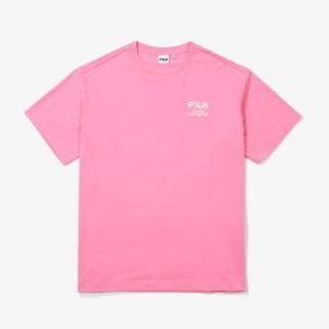 휠라반팔티 TQJ FS2RSF2403X-PIK 레코드 그래픽 티셔츠