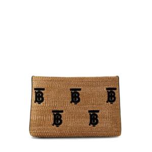 여성 Burberry 올오버 로고 장식 클러치 백 153012