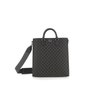 GUCCI & 39 Ophidia GG Media& 39  GG 슈프림 캔버스 맨 블랙 앤 그레이 토트백 792118FADJK1242