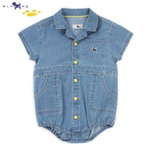 블루독베이비[hu] 25.SS BL)데님셔츠바디슈트 45313-604-02 유아수트 데님수트 여름수트 외출복 백일선물
