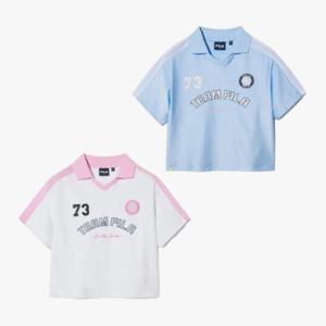 휠라키즈(FILA KIDS) (FK2RSH2507F) PLAYER 여아 크롭 티셔츠