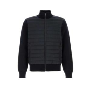 몽클레어 남성 네이비 Stretch 면 V넥 가디건 9B00020V9100 781