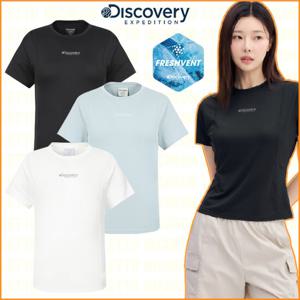 디스커버리 25S 여름신상 프레시벤트 여성 슬림핏 절개 반팔티 DWRS96053-ICTT