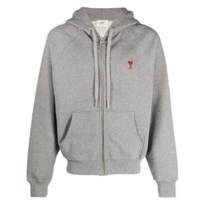 AMI Paris 아미 드 꾀흐 자수 후드 집업 H23USW415747