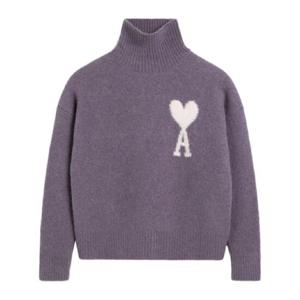 AMI Paris 아미 드 꾀흐 퍼넬 넥 스웨트셔츠 H24UKS425KN0032