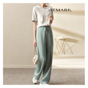 [앳마크]ATMARK 자수배색포인반팔티셔츠+팬츠SET_AA53SE004G