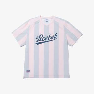 [리복]뉴베이직 레터링 남여공용 반팔 피스테 - 핑크 RETS5EM60