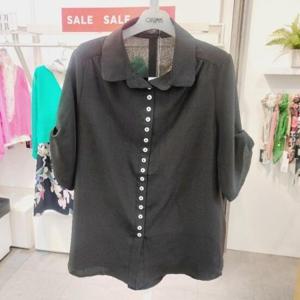 오프리미츠 H 카라버튼블라우스 M25BL1501
