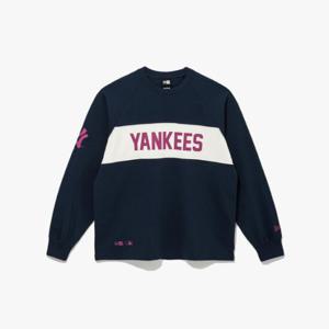 뉴에라긴팔티 NQC 14397973 MLB 뉴욕 양키스 컬러 블록 롱 슬리브 드레스 블루스