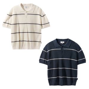 브롬톤런던 P242MKT514 남성 STRIPED COLLAR HALF SLEEVE KNIT 니트 카라티셔츠