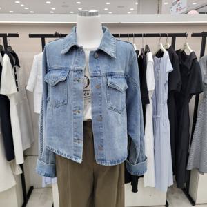 [온앤온]카라넥 숏 루즈핏 데님자켓njj5mm3880