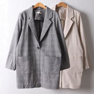 [아이우먼]위쉬몰 IR 오버핏린넨체크자켓(D472H504) 빅사이즈