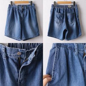 [아이우먼]위쉬몰 LO 블루뒤밴딩반바지556(D599H504) 빅사이즈