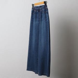 [아이우먼]빅사이즈배기팬츠 I915L504 켓워싱밴딩와이드팬츠 LO