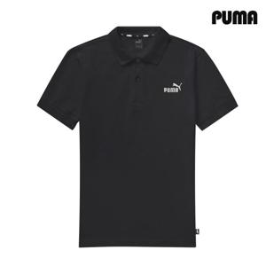 푸마 에센셜 남성 폴로 반팔 피케 카라 티셔츠 블랙 586674-01