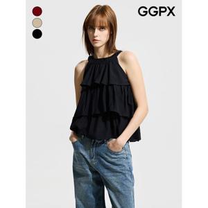 [GGPX]홀터넥 캉캉 블라우스 (GP5SH005F)