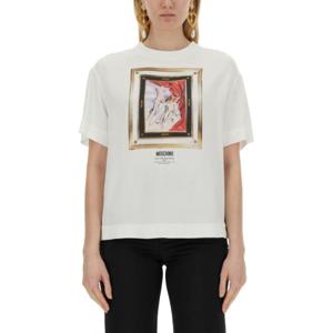 모스키노 반팔 티셔츠 02180433 1001 WHITE