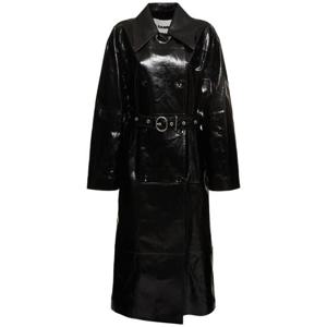 질샌더 Coated linen long trench coat 81I-5C7014