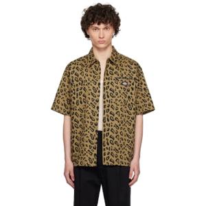 25 SS 와코마리아 남성 베이지 Dickies 레오파드 워크 셔츠 252948M192000