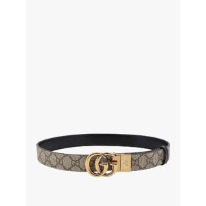 GUCCI Reversible gg supreme fabric and leather belt 65941792TIC