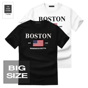 더네임스튜디오 반팔티 보스턴 3XL~5XL 빅사이즈 티셔츠