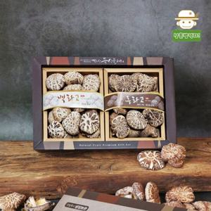 영동 백흑화고 표고선물세트 300g(백화고+흑화고)